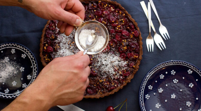 Schoko-Kirsch-Mandel-Tarte | Zuckerbäckerei
