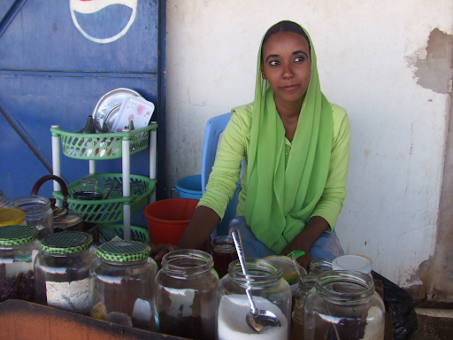 Chaiverkäuferin in Khartoum