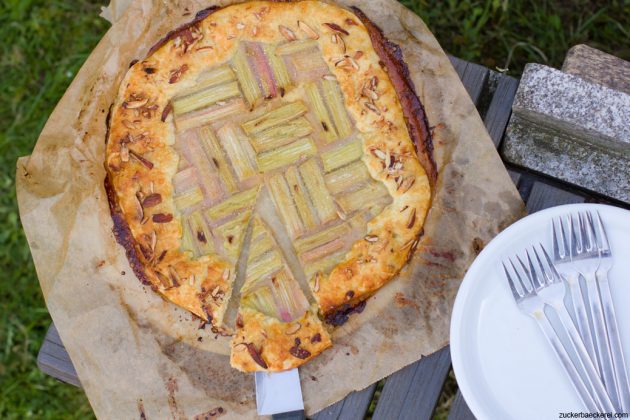 vegane Rhabarbertarte