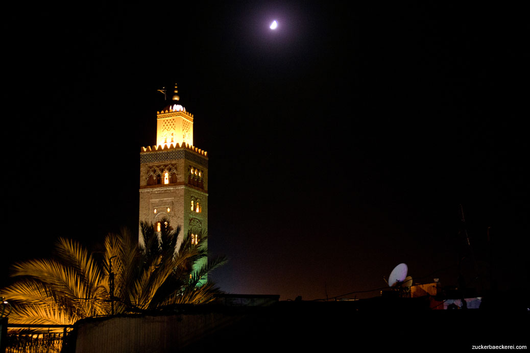 Koutoubia-Moschee Marrakech bei Nacht