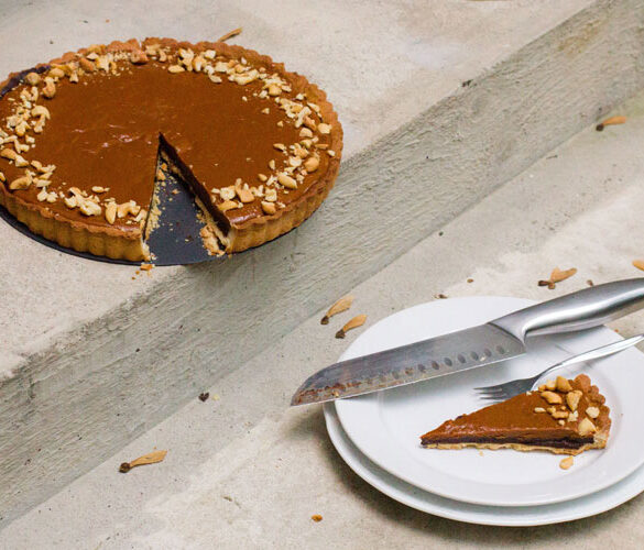 Cashew-Karamell-Ganache-Tarte