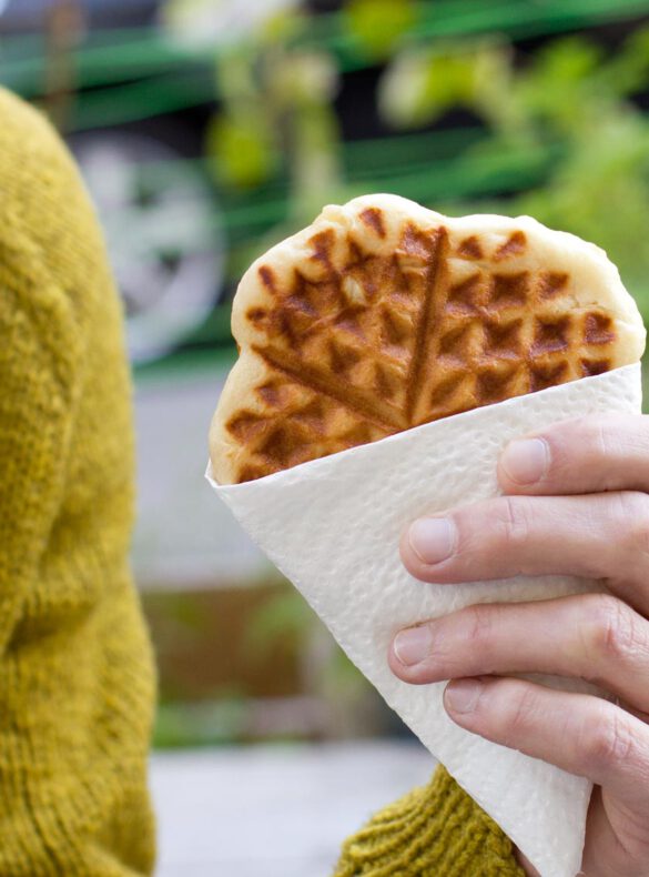 waffel in küchenpapier