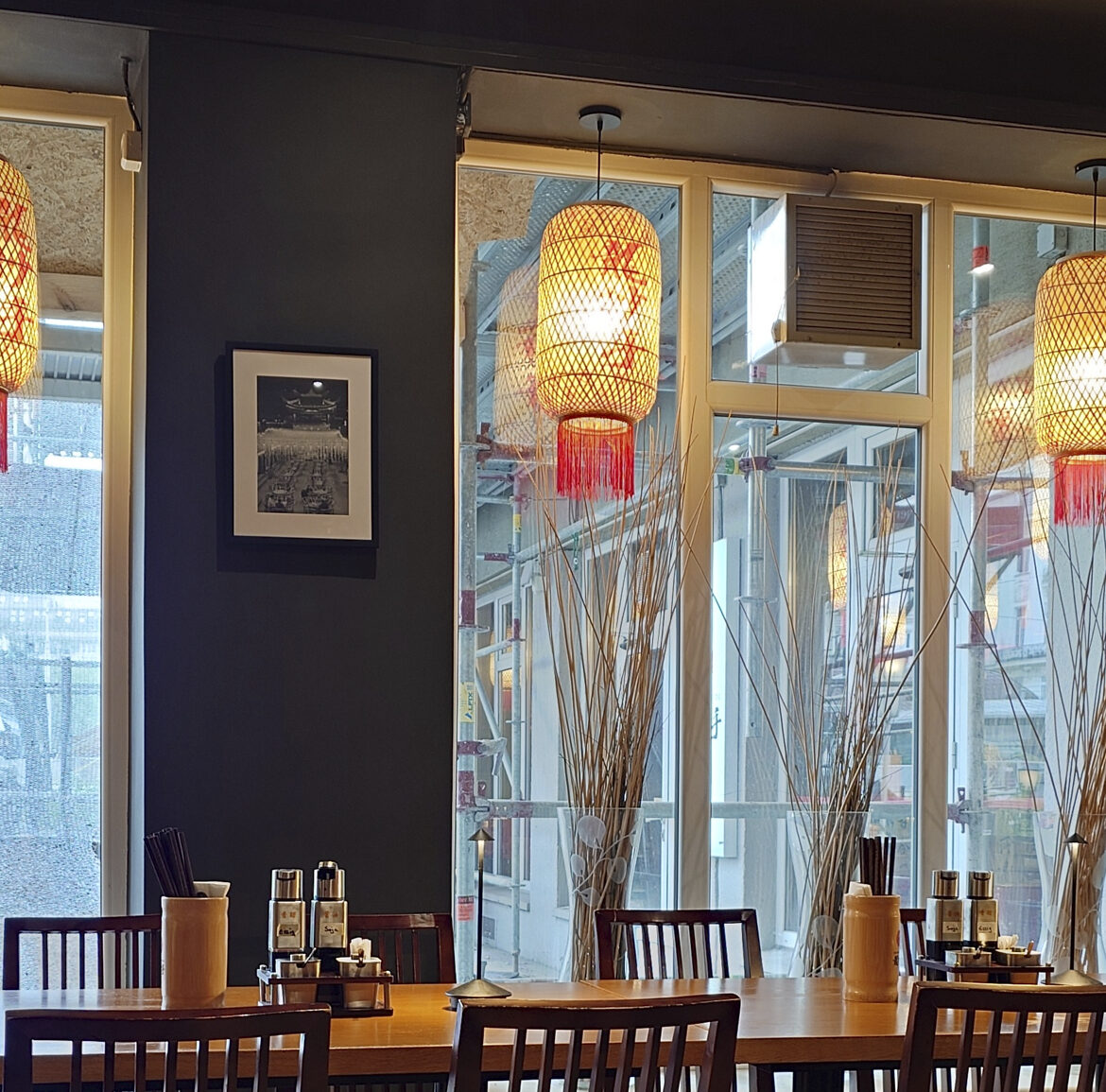 Tisch im Sichuan Ravioli