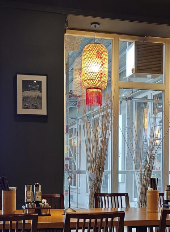 Tisch im Sichuan Ravioli