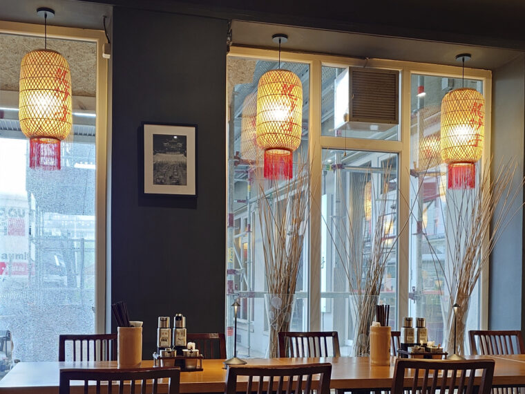 Tisch im Sichuan Ravioli